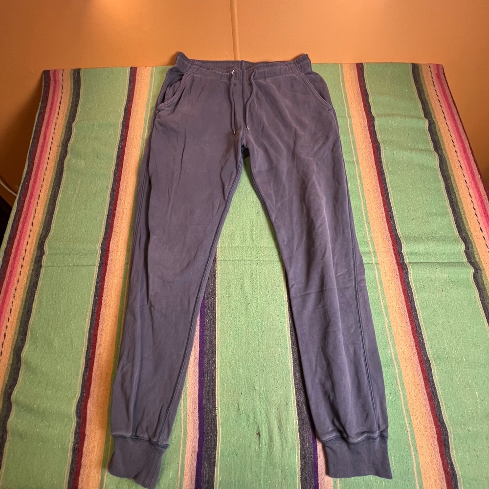 J.Crew Joggers Mens Medium Blue Garment Dyed French Terry Cotton Sweatpants